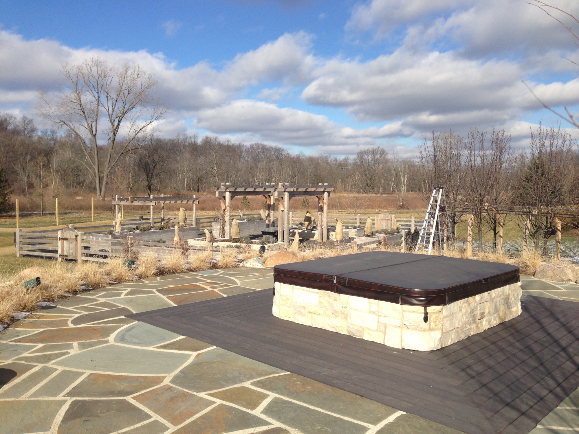 Vidosh Custom Spa Installation in Torch Lake